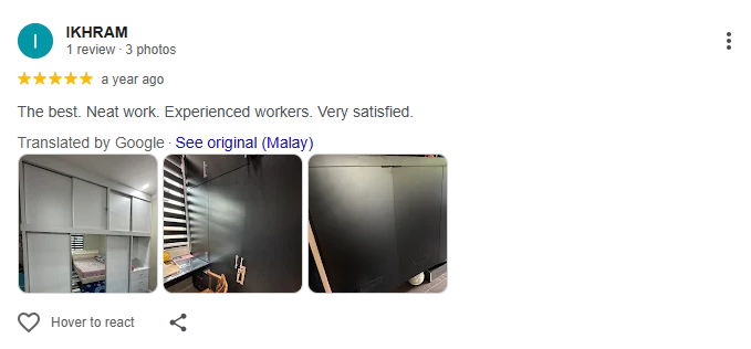 Google review daripada IKHRAM